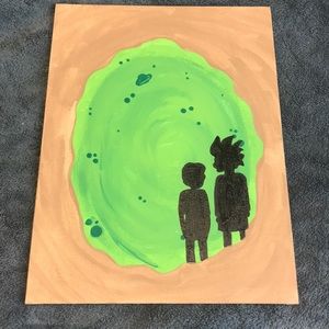 Rick and Morty inspired hand painting